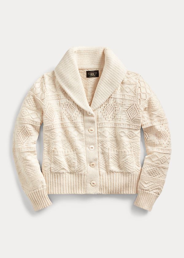 Women's Ralph Lauren Cropped Cotton-Silk Cardigan | 306287OFB